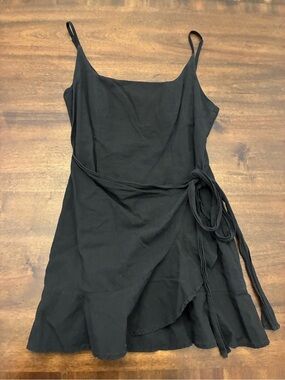 Princess Polly Wrap Mini Dress Women’s 6 Black Sleeveless
